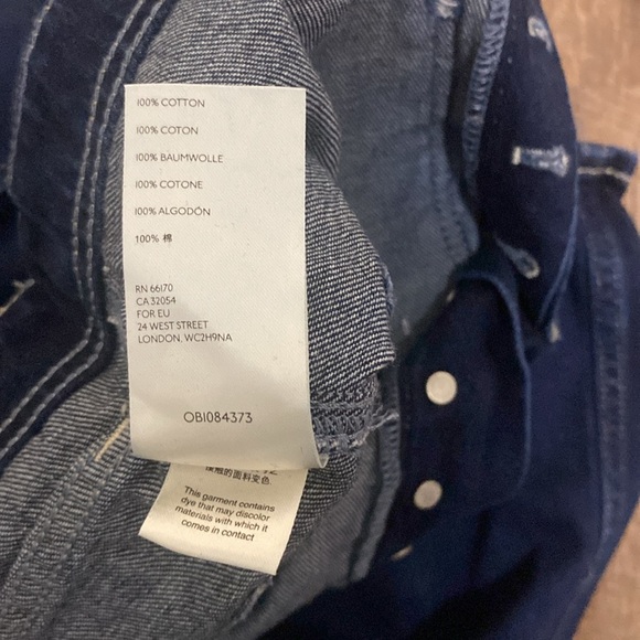 WE THE FREE/FREE PEOPLE WIDE LEG HIGH WAISTED PATCH POCKET SAILOR BAGGY JEANS - Picture 10 of 10